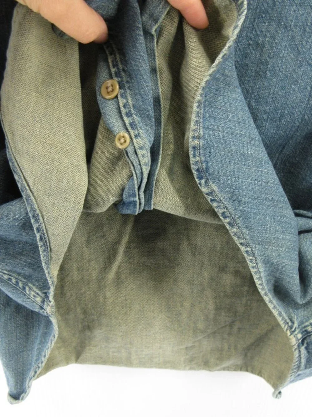 VGT Banana Republic Shirt Medium Denim Button Up Y2K Heritage Travel *